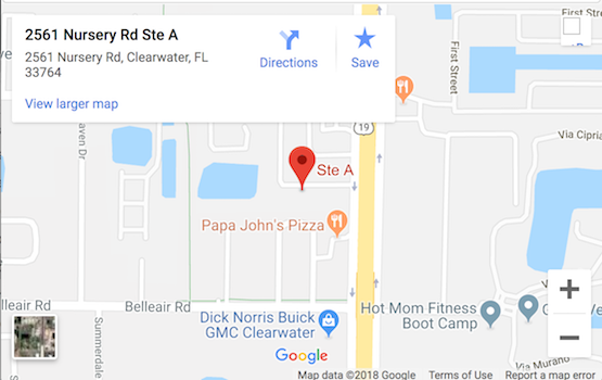 CLEARWATER LOCATION, 2561 Nursery Road, Ste A, Clearwater, FL 33764